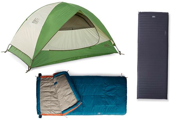 Camping Gear: REI Co-Op Camp Bundle with Tent, Sleeping Pad and Sleeping Bag