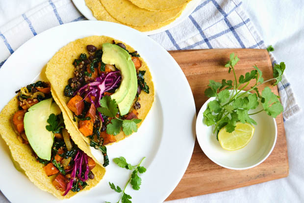 Healthy 20-Minute Meals: Sweet Potato Kale Tacos